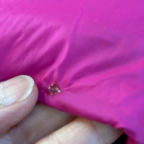 Armani Exchange Women’s Black/Orange/Pink Reversible Winter Puffer Long Coat, XL - Picture 14 of 15